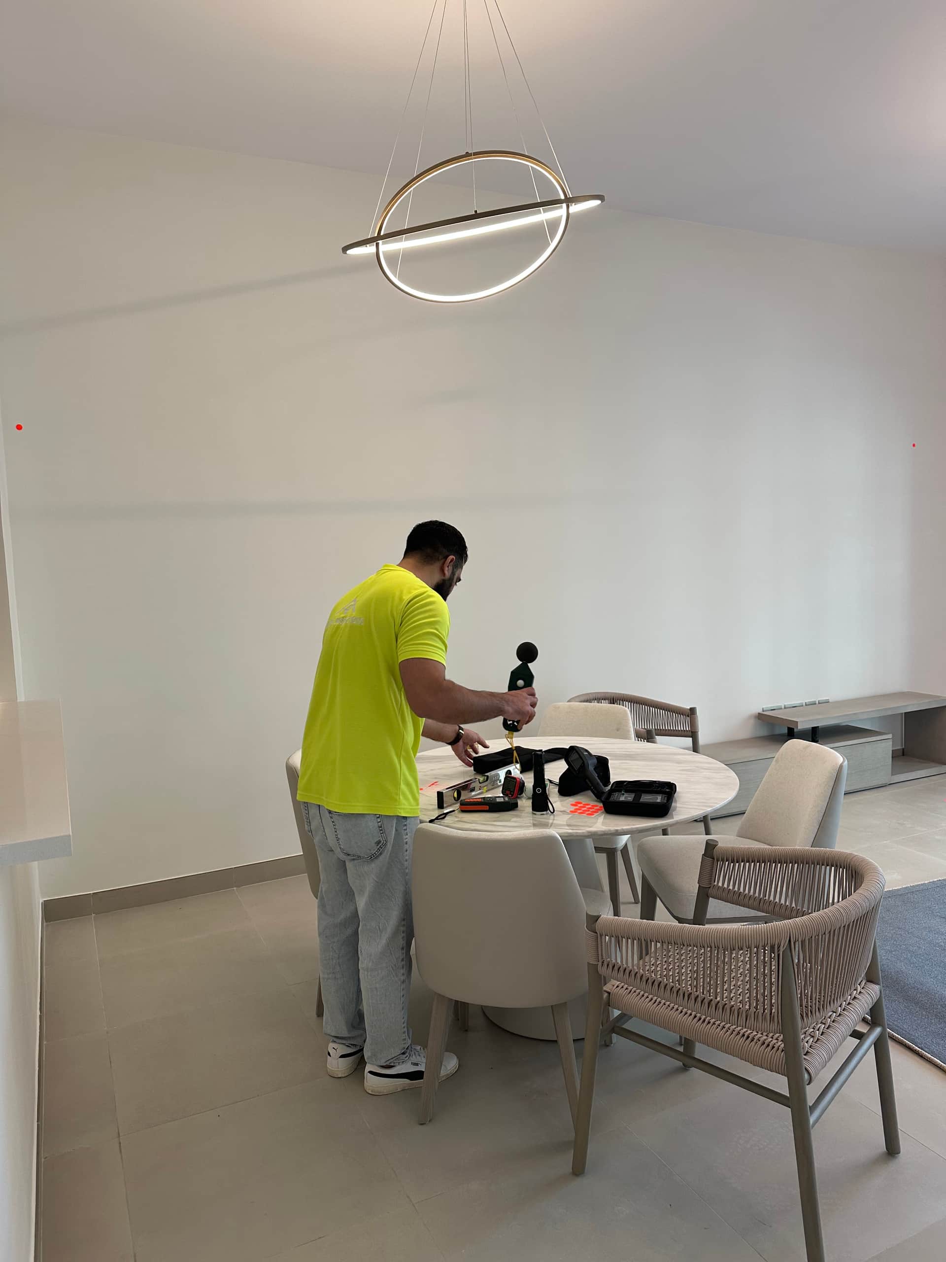 Inspector checking property finishes