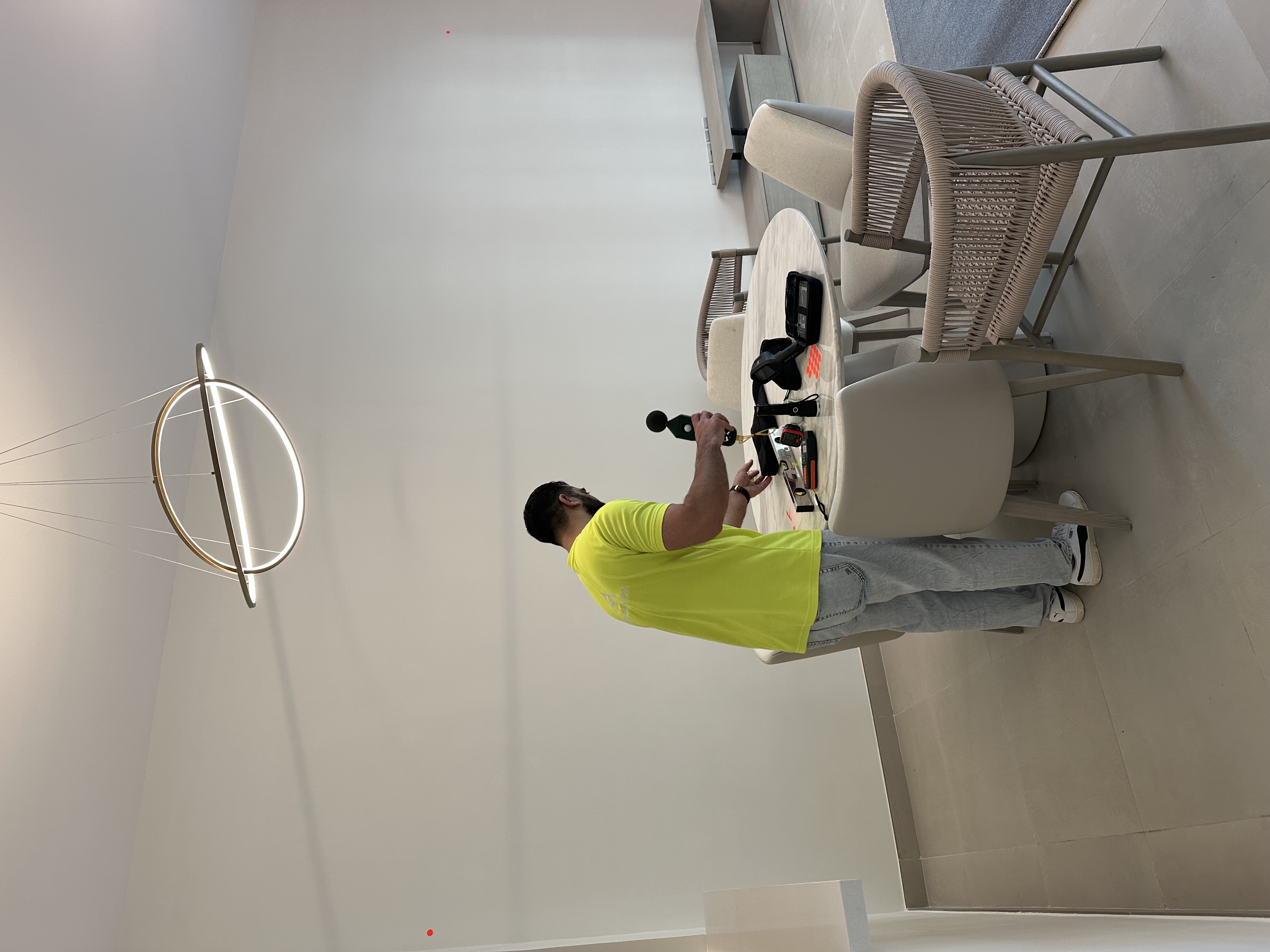 Certified inspector reviewing finishes
